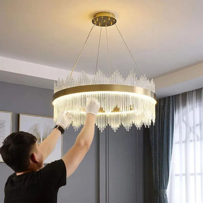 LED CHANDIER s dálkovým ovládáním Lazaro 63W Dimable Gold