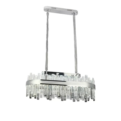 LED Crystal Chandelier s Morganem 140W dálkovým ovládáním stříbra