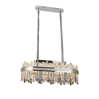 LED Crystal Chandelier s Morganem 140W dálkovým ovládáním stříbra