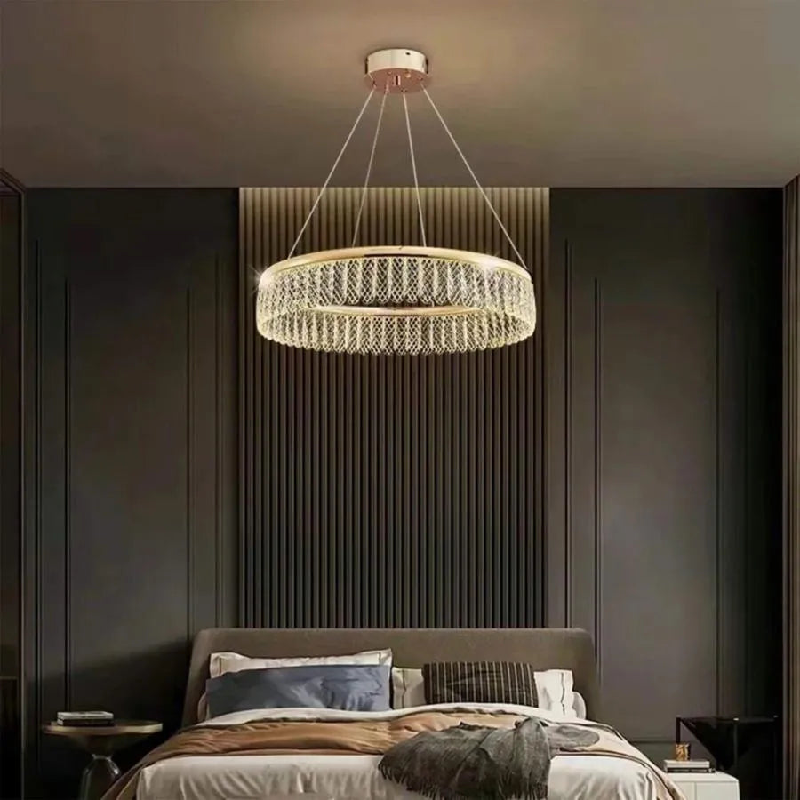 LED CHANDERIER s VZAREEF 80W Remote Control, Golden
