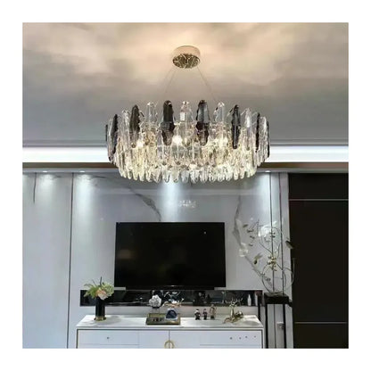 Candelabru Oliver, 8*E14, Chrome, kov a křišťál