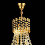 Crystal Chandelier 9xe14 Golden Nardo, 50 cm široký, 70 cm vysoký