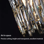 Crystal Chandier Melitina 6xe27, průměr 49 cm, černá, nastavitelná výška