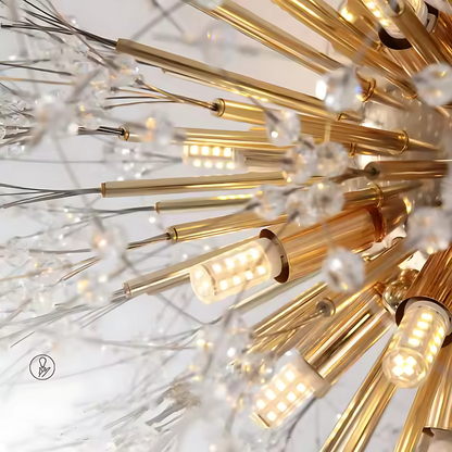 Rondo Vivace Crystal Chandelier, 8x G9, 60 cm, zlatý