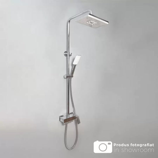Sprchový sloup s baterií a nastavitelným uzávěrem, sanitární mosaz, Chrome, 9920 Baterie a sprchové sloupy Výchozí název Alessandro Design