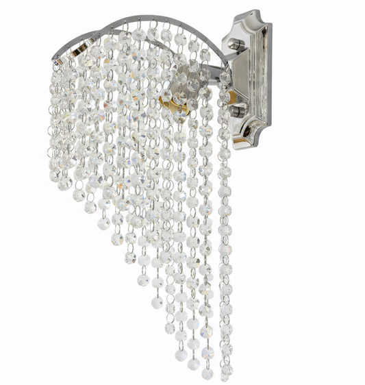 Lampa Cristal Ander 1x E14 Lesklý chrom