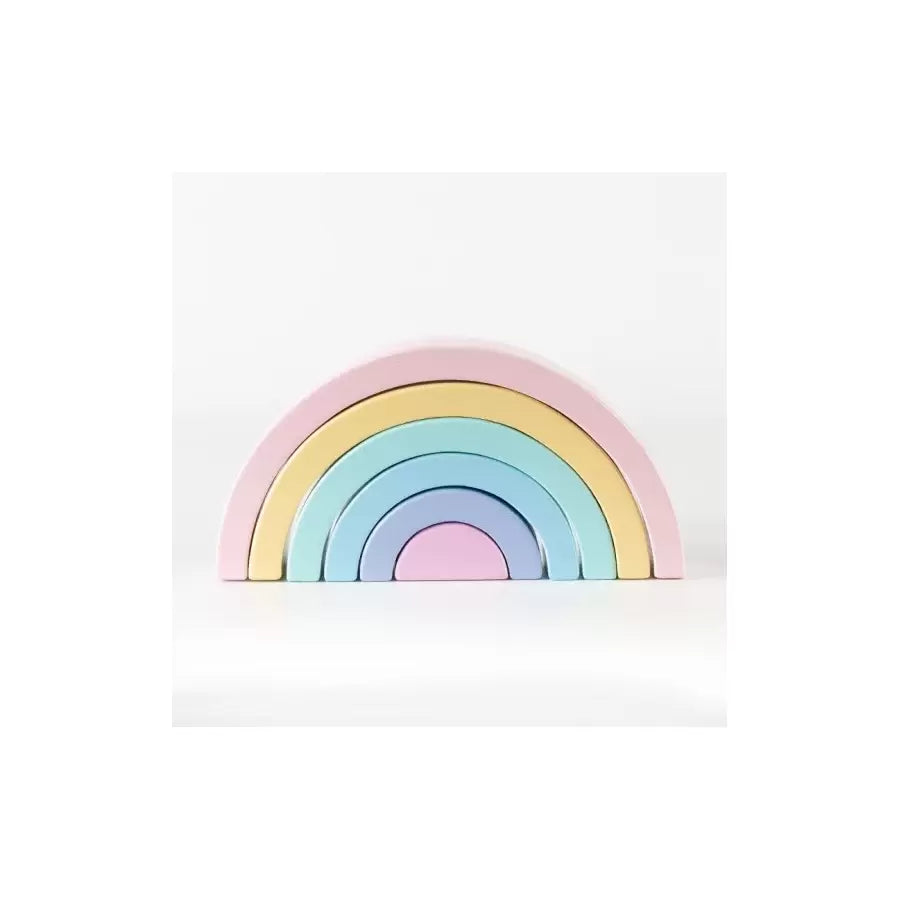 Duhový pastel dřeva s 6 kusy