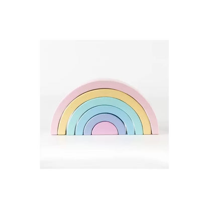 Duhový pastel dřeva s 6 kusy