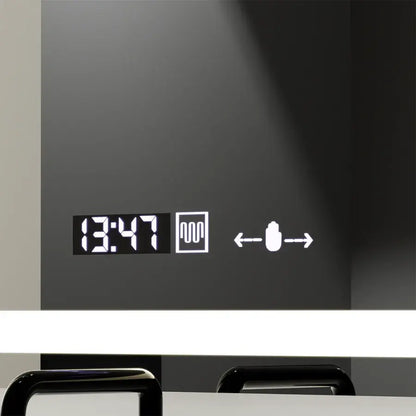 Obdélníkové LED zrcadlo 120x70cm Radiant Motionglow Sensor Marcello Clock Defrition System & Dimable teploměr