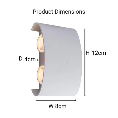 Fantazie aplikují exteriér a interiérový LED, 4 zdroje x 1W, IP65, kovový, bílý, 3000k
