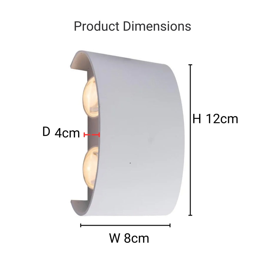 Fantazie aplikují exteriér a interiérový LED, 4 zdroje x 1W, IP65, kovový, bílý, 3000k