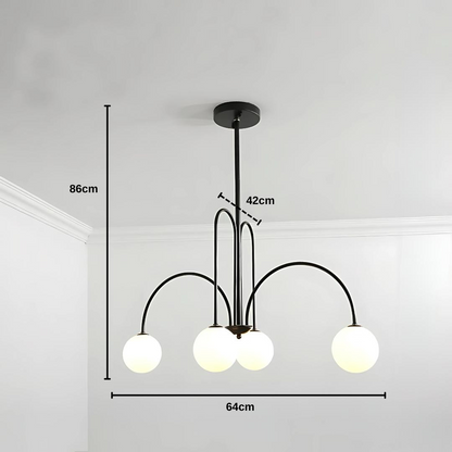 Torino Chanderier, 5*E27, černý, kov