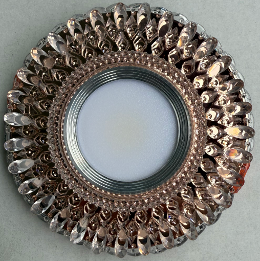 Spot LED ORBITA, 5W, Rotund, Lumina Rece / Calda, Bronz Antichizat, Rasina si Sticla