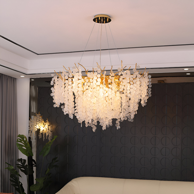 Crystal Chandier Waltz Serenade, 8x G9, Gold, 60 cm, nastavitelná výška