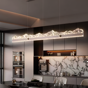 Závěsný LED lustr s dálkovým ovládáním MARISTELLA 90W, Studené/Teplé/Neutrální světlo 3000K/4000K/6000K, Stmívatelné, Nastavitelná výška, Zlato, Kov a Křišťál