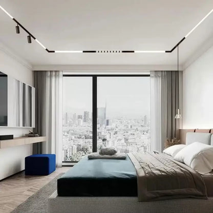 Magnetická LED mřížka 12W Neutrální světlo se zvýšila černá