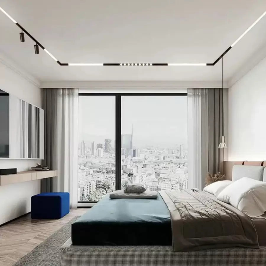 Magnetická LED mřížka 12W Neutrální světlo se zvýšila černá