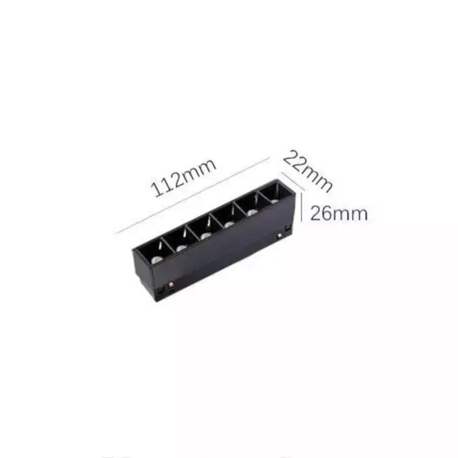 Magnetická LED mřížka, pevná, 6W, neutrální světlo, zabudované, černé