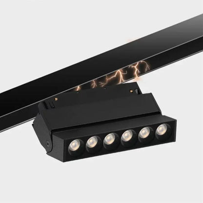 Magnetická LED mřížka, nastavitelná, 6W, neutrální světlo, zabudované, černé