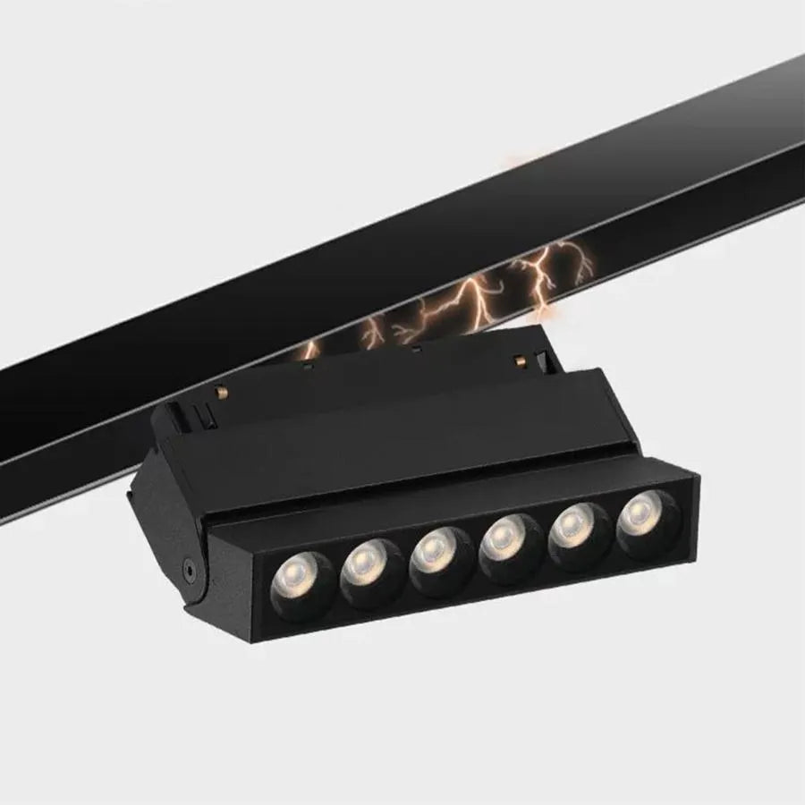 Magnetická LED mřížka, nastavitelná, 6W, neutrální světlo, zabudované, černé