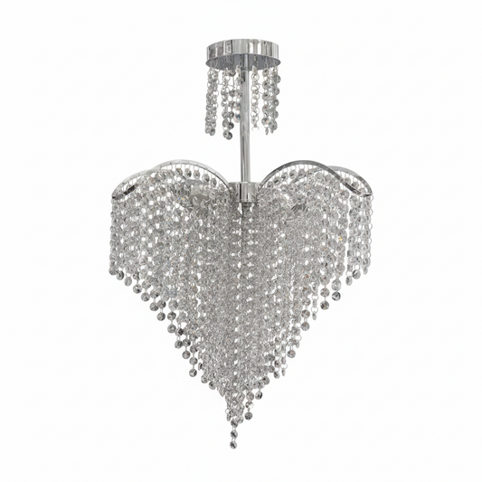 Crystal Crystal Baylor 4x E27 44 cm průměr stříbra