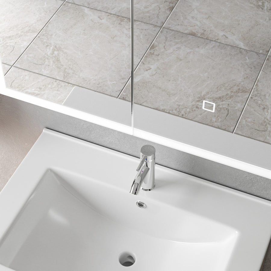 Kabinet Laura s LED zrcadlem DBP122 60x70 bílá