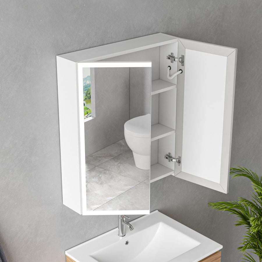 Kabinet Laura s LED zrcadlem DBP122 60x70 bílá
