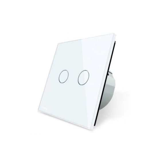 Touch Switch, Double, White, Secure Glass, Livolo Switches Výchozí název Alessandro Design