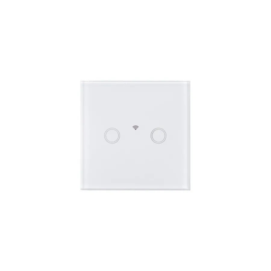 Dotykový spínač dvojitá Wi-Fi Secure White Glass