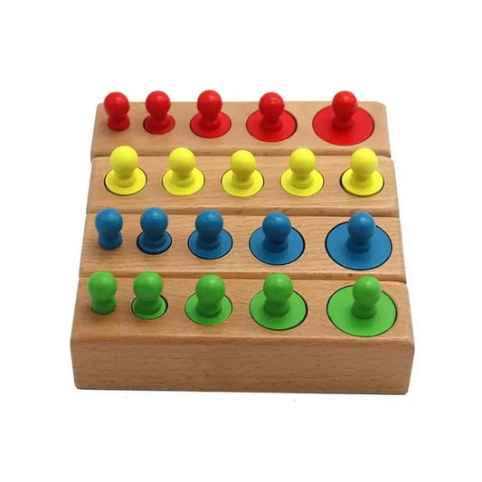 Montessori, vícebarevná, dřevěná hra