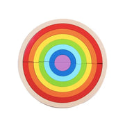 Hra typu hádanky Multicolor Rainbow, 15 kusů, dřevo