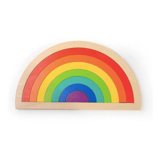 Hra typu hádanky Multicolor Rainbow, 8 kusů, dřevo
