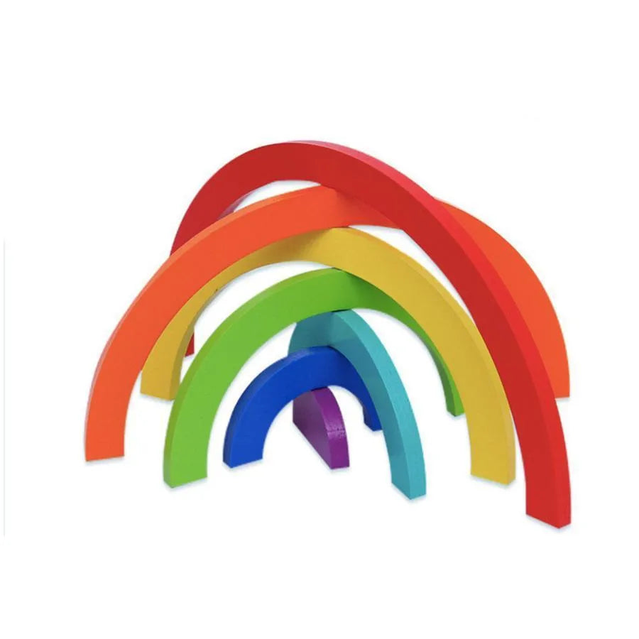 Hra typu hádanky Multicolor Rainbow, 8 kusů, dřevo