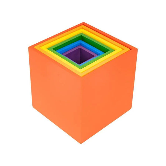 Hra typu hádanky The Square Rainbow, vícebarevné, 6 kusů, dřevo
