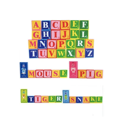 Hra typu puzzle pro objevování města, vícebarevné, dřevo