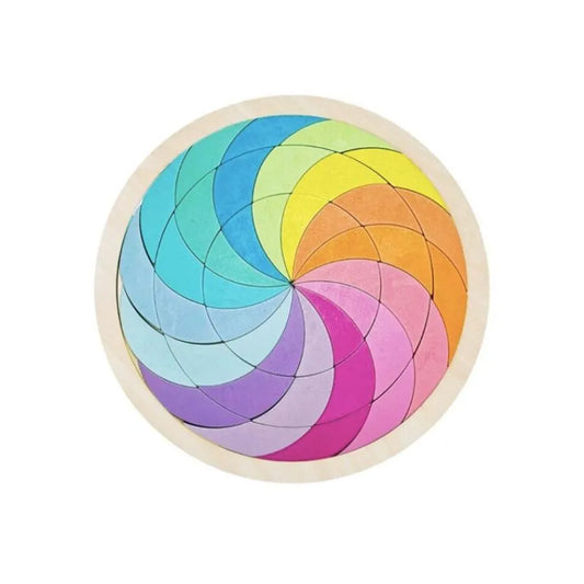 Hra typu typu mandala typu hádanky, 45 kusů, dřevo