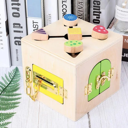 Montissori Multivori Multivori Multivultial Educative Toy typ magického zámku, 6 kusů, vícebarevné a kovové
