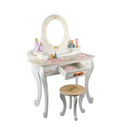 Hračka pro make -up, 27 kusů, bílá, dřevo