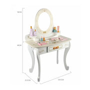 Hračka pro make -up, 27 kusů, bílá, dřevo