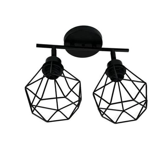 Lustr Aerope, 2x E27, kov, černá Průmyslové lustry Výchozí název Alessandro Design
