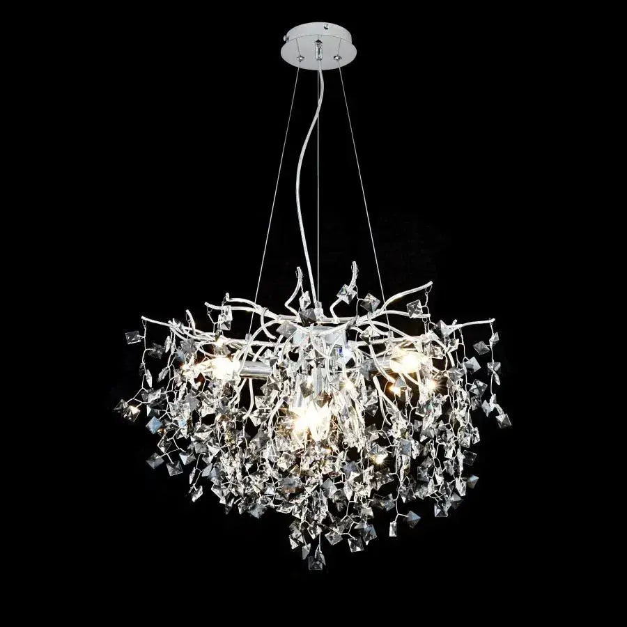 Crystal Konnan 6*E14 Průměr 60 cm bílý