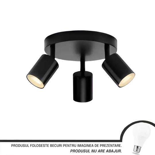 Lustr Joom s kulatými projektory, 3 X GU10, černé moderní lustry Výchozí název Alessandro Design
