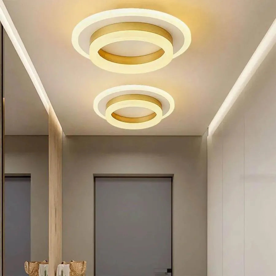 LED LED SOLENA RONDODA ZLATÁ WHITE, průměr 25 cm, 13 W, studené/horké/neutrální světlo