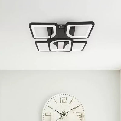 LED chtíč s dálkovým ovládáním, Zoe, 5 čtverců, 66W, studené/horké/neutrální světlo, nelash, černá