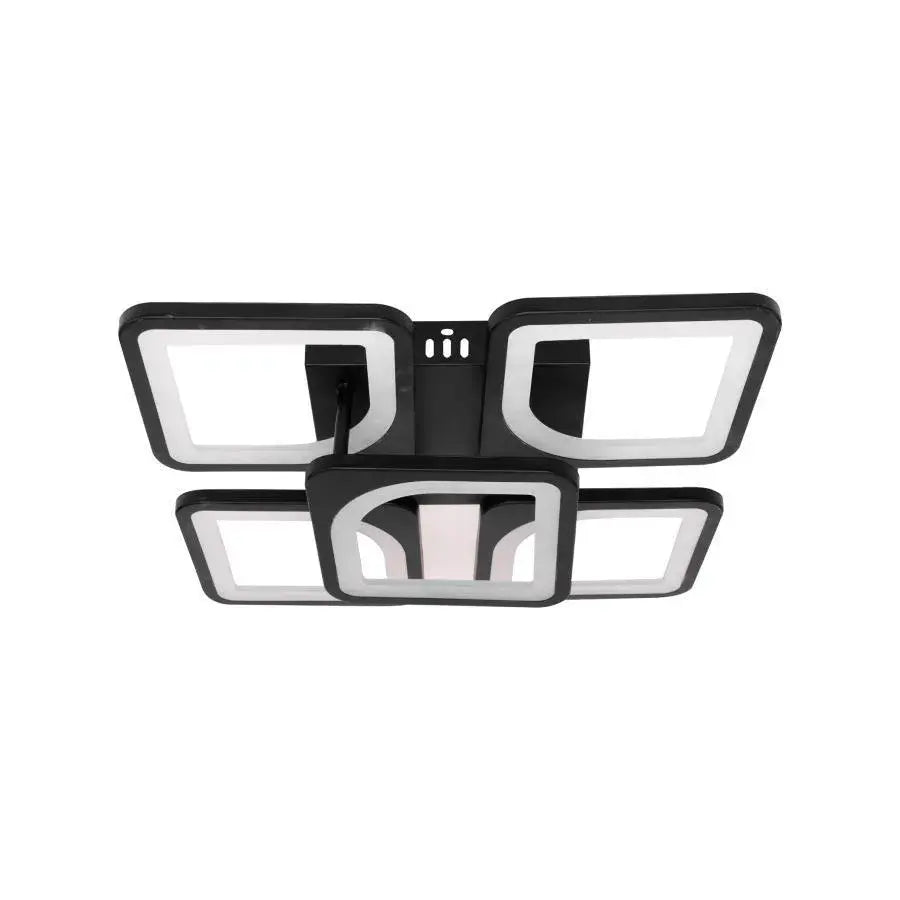 LED chtíč s dálkovým ovládáním, Zoe, 5 čtverců, 66W, studené/horké/neutrální světlo, nelash, černá