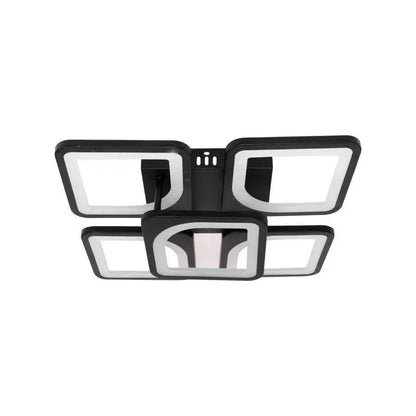 LED chtíč s dálkovým ovládáním, Zoe, 5 čtverců, 66W, studené/horké/neutrální světlo, nelash, černá