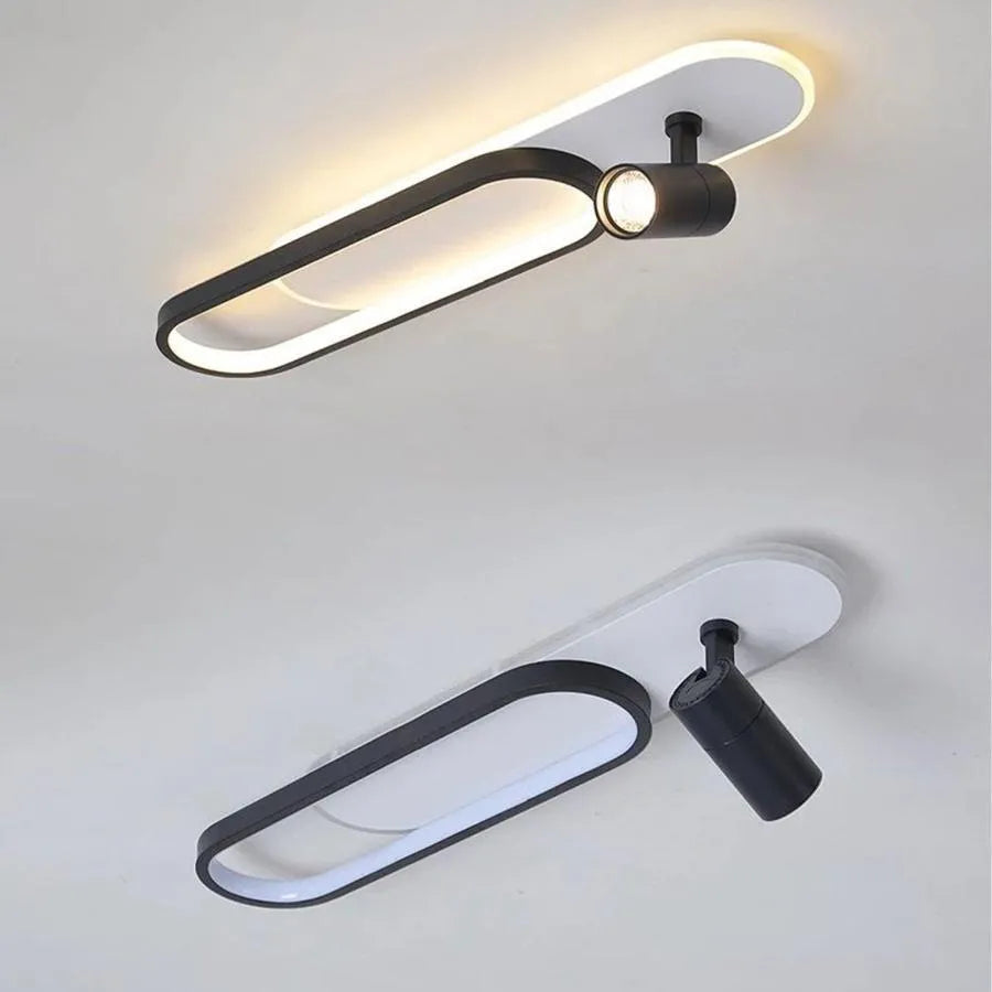 LED LED Berta 43W Cold/Hot/Neutrální nastavitelný akrylový projektor a bílý a bílý kov