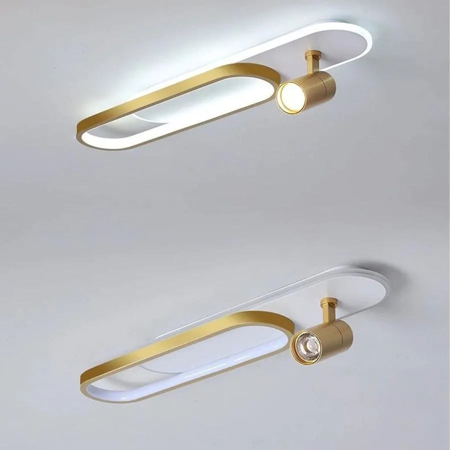 CAMILLA LED CHANDIER, 24W, Akryl a kov, bílý a zlatý