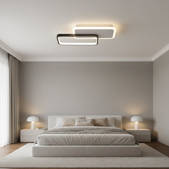 LED lustr CAROLINA 31W, 2 prvky, studené/teplé/neutrální světlo, černá