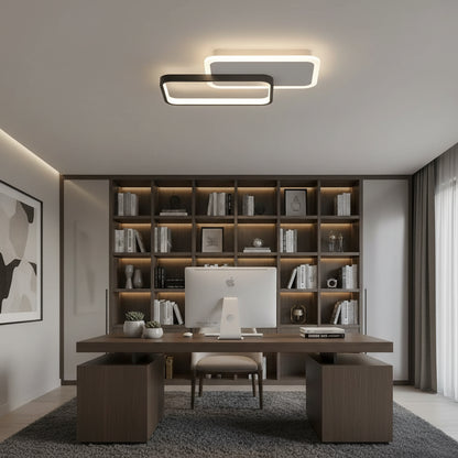LED lustr s dálkovým ovládáním CAROLINA 50W, 2 Elements, Studené/Teplé/Neutrální světlo, Stmívatelné, Černá